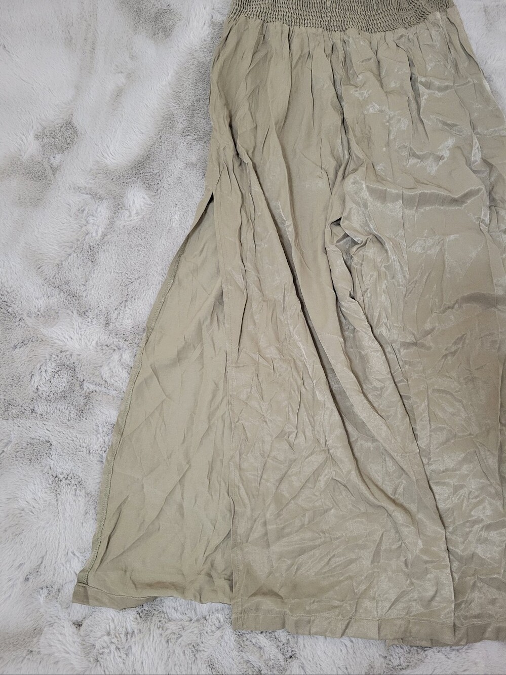 Nwot Smocked Waist Wide Leg Beach Pamts - Picture 4 of 10